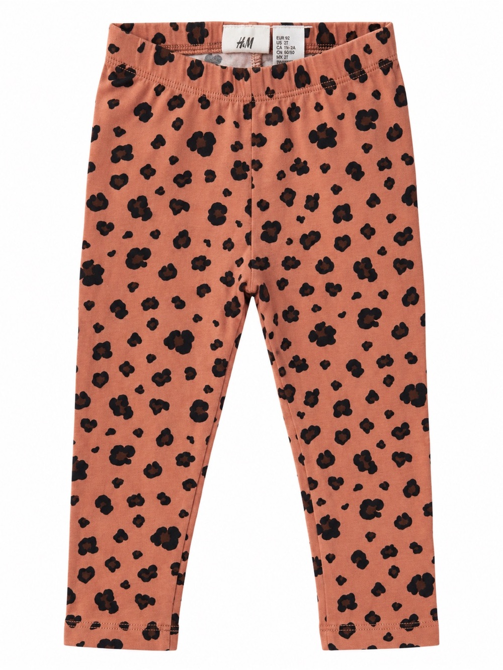 H&M Rust Pink Leopard-Print Kids Leggings